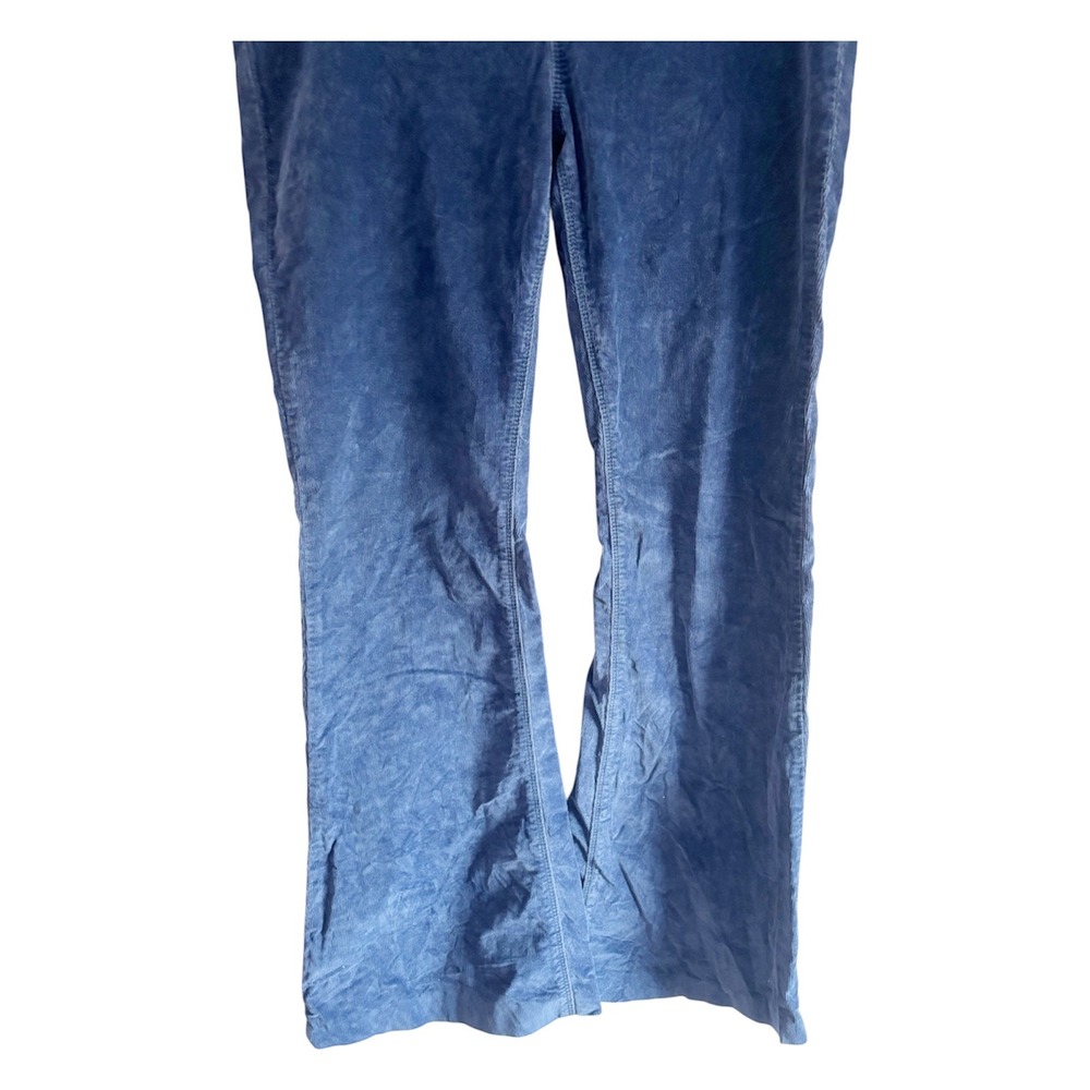 Free People We The Free Boho 70s Retro Blue Corduroy Flare Pull On Pants Size 30 - Picture 3 of 8